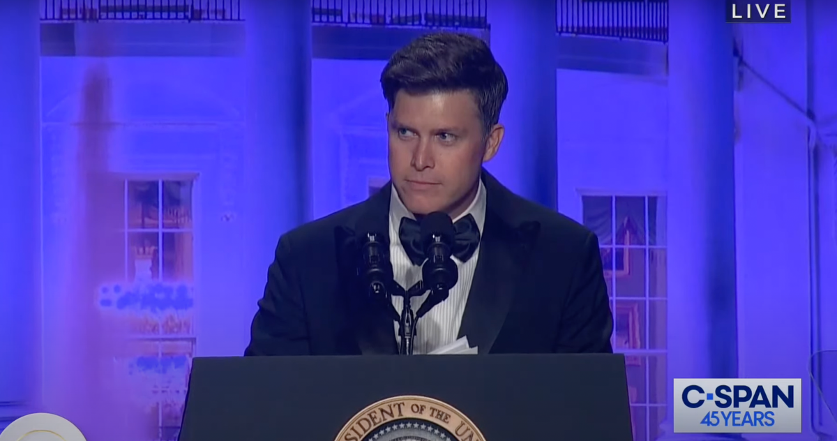 Colin Jost Kept Kamala Harris Laughing at White House Correspondents’ Dinner