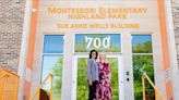 Montessori Elementary Highland Park Building Dedication Honored Dr. Sue Anne Wells For Educational Impact