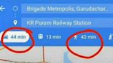 Bengaluru: Google Maps Estimates 44 Minutes by Car, 42 on Foot to Destination