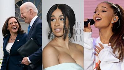 Biden’s exit: Cardi B to Ariana Grande, Ellen DeGeneres, more, celebs react; support for Kamala Harris grows