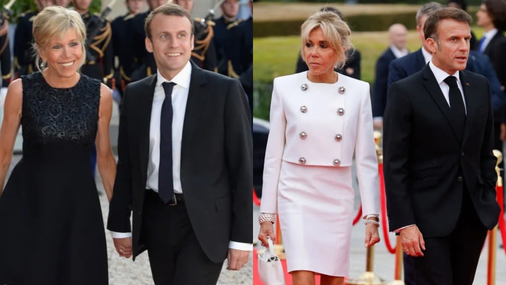French First Lady Brigitte Macron’s Fashion Journey: From Runway Front Rows to Suiting Up in Louis Vuitton for 2024...