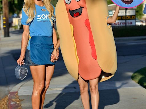 Paris Hilton and Nicole Richie — in a Hot Dog Costume — Film ‘The Simple Life’ Reboot at Sonic