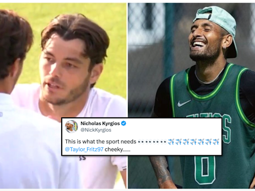 Nick Kyrgios loved how Taylor Fritz trolled his opponent after beating him at Wimbledon