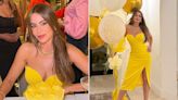 Sofía Vergara's Sexy Yellow Birthday Dress Perfectly Matched Her Cake