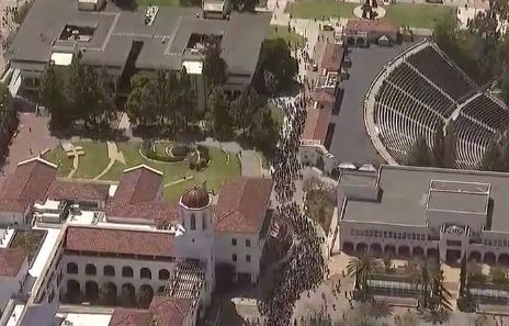 San Diego State University students walk out of class in pro-Palestine protest