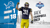 Social media explodes as Detroit Lions select Jack Campbell at No. 18