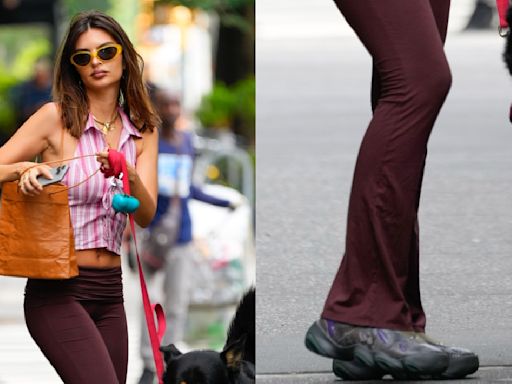 Emily Ratajkowski’s Chunky Sneakers Add a Whimsical Touch to Her Dog Walk Outfit