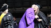 Three quadruplets graduate from Bellevue University; dad participates