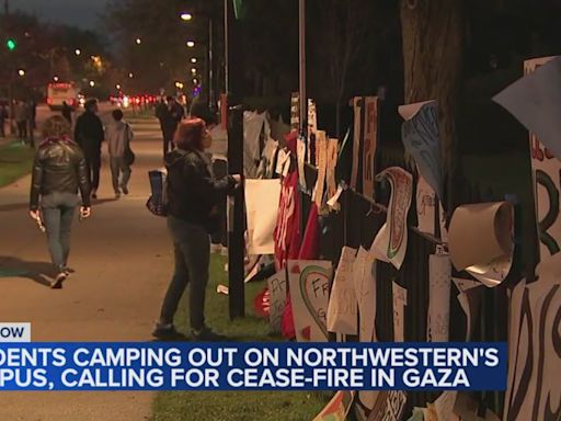 Northwestern University students continue pro-Palestinian protest with encampment on Deering Meadow