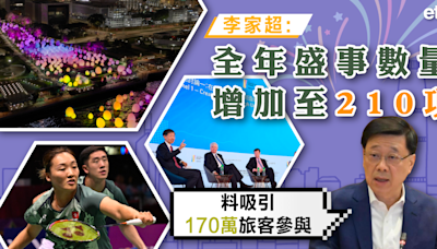 拼經濟 | 李家超：全年盛事數量增加至210項，料吸引170萬旅客參與 - 新聞 - etnet Mobile|香港新聞財經資訊和生活平台