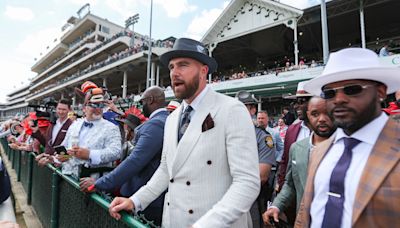 Travis Kelce Attends the 2024 Kentucky Derby Without Taylor Swift, Wins Big With 1st Bet