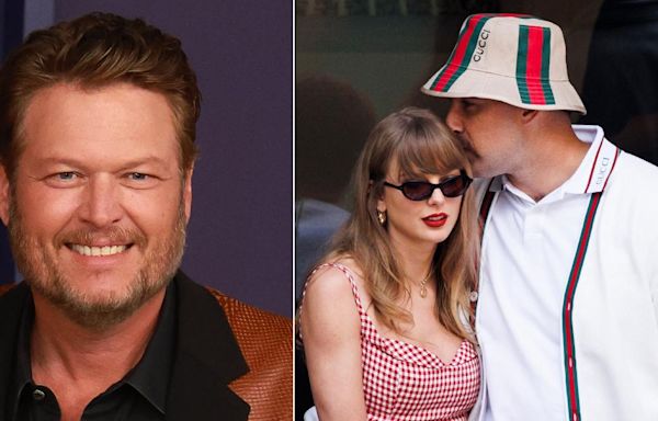 Blake Shelton Praises Travis Kelce and Taylor Swift for Publicly 'Owning' Their Relationship: 'There's No Sneaking Around'