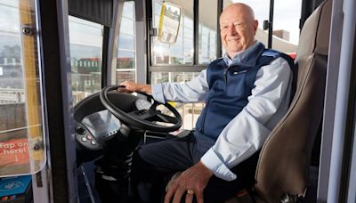 UK's 'longest-serving bus driver' has no plans to retire at 76