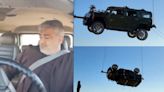 Ajith’s car rotates 360 degrees in the air as he performs stunt for Vidaamuyarchi in Azerbaijan. Watch