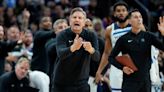 Timberwolves coach Chris Finch has torn patellar tendon in right knee after collision with player