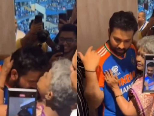 Watch: Rohit Sharma's Priceless Reaction as Mother Hugs and Kisses Him After Victory Parade in Mumbai - News18