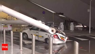 Delhi rain havoc: IGI airport roof collapses, terminal 1 departures suspended | Delhi News - Times of India