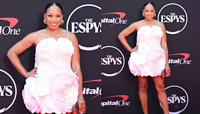 Allyson Felix Embraces 3D Florals in Sculptural Minidress for ESPY Awards 2024 Red Carpet