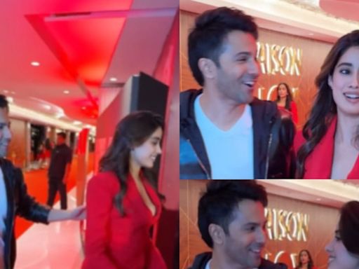 Janhvi Kapoor, Varun Dhawan Have A 'Bawaal' Reunion At Kill Premiere Party; Watch - News18