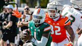 Miami quarterback Cam Ward shines in spring game. Highlights, standouts and numbers
