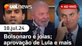 Pablo Marçal acusa PF de 'fake news' com joias de Bolsonaro; aprovação de Lula | UOL News