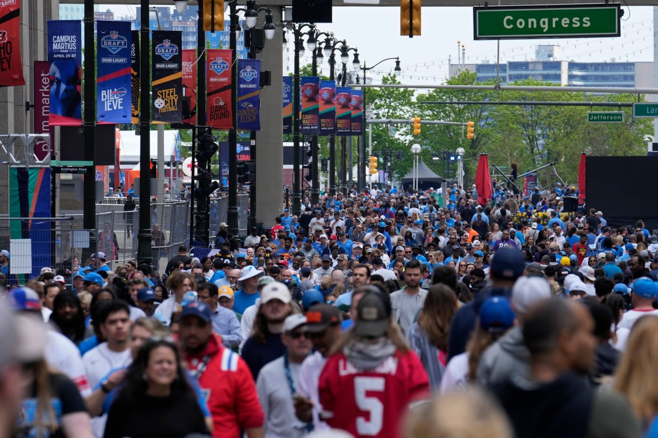 NFL draft attendance record set with more than 700,000 fans attending the event in Detroit