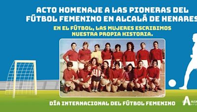 Alcalá y el Atlético de Madrid homenajean a las pioneras del fútbol femenino en la ciudad