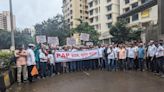 Watch video | Mumbai: Mulund residents protest against Dharavi PAP