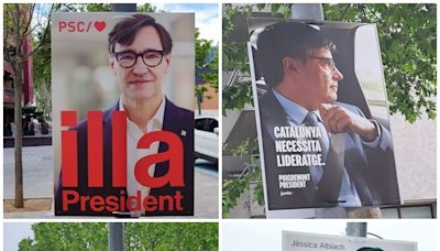 Un análisis de los carteles de los partidos catalanes: Del presidenciable Illa al poster de film de terror de Silvia Orriols