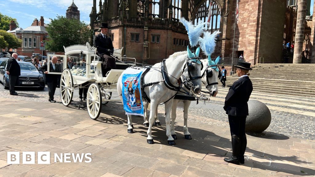 Football colours at funeral of boy killed in Coventry crash