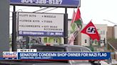 Local automotive store raises Nazi flag in protest of Palestinian-Israeli conflict