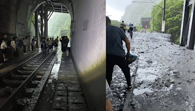 台鐵自強號清水隧道「遭落石擊中」 列車停駛乘客等待救援