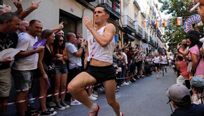 AP PHOTOS: Madrid hosts high heels race to celebrate Pride Week