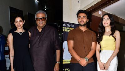 Janhvi Kapoor's Cheer Squad At Mr & Mrs Mahi Screening Included Pratibha Ranta, Sparsh Shrivastava, The Kapoors Among Others