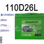 《電池商城》全新 愛馬龍 AMARON 銀合金汽車電池 110D26L(80D26L 100D26L加強)