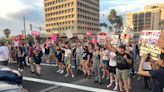 Protesters supporting abortion rights take to the streets in Tucson