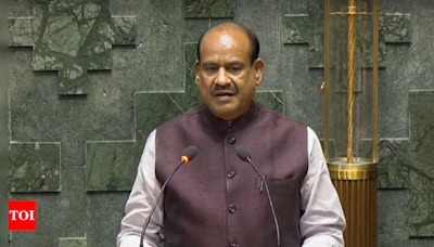 Om Birla warns opposition MPs over placards in Lok Sabha | India News - Times of India