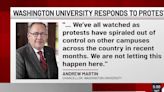 Washington University calls weekend protests a ‘sad, dark day’ for campus