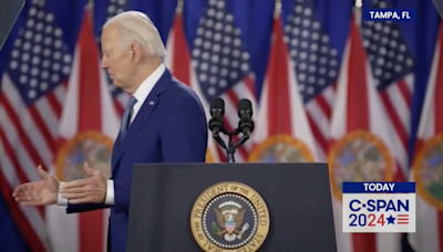 Fact Check: Video Supposedly Shows Biden Trying to Shake Hands with a 'Ghost' on Stage. Here's the Truth