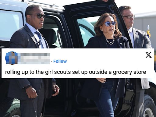 People Are Obsessed With This Video Of Kamala Harris Greeting Reporters On A Tarmac, And It's The Meme We All...