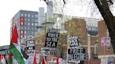 Pro-Palestine protesters march through downtown State College, demanding Penn State changes