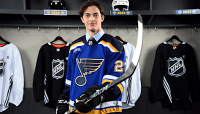 Dvorsky says making Blues roster out of training camp 'all up to me' | St. Louis Blues