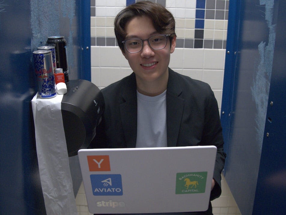 I raised $1 million for my tech startup by taking Zoom meetings in my high-school bathroom