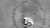 Nasa finds strange ‘bear face’ rock formation on Mars