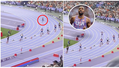 Fan footage goes viral showing exactly what Noah Lyles was doing before the 200m final