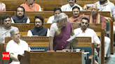'Congress shedding crocodile tears for farmers': FM Sitharaman in Lok Sabha | India News - Times of India