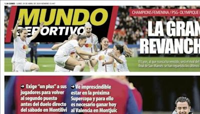 Xavi Hernández y la primera semifinal de Champions, protagonistas de las portadas deportivas