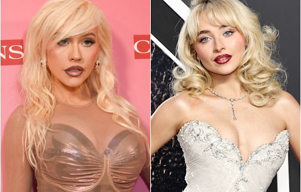 Sabrina Carpenter and Christina Aguilera Actually Look Related in a Video Teasing Their Collab