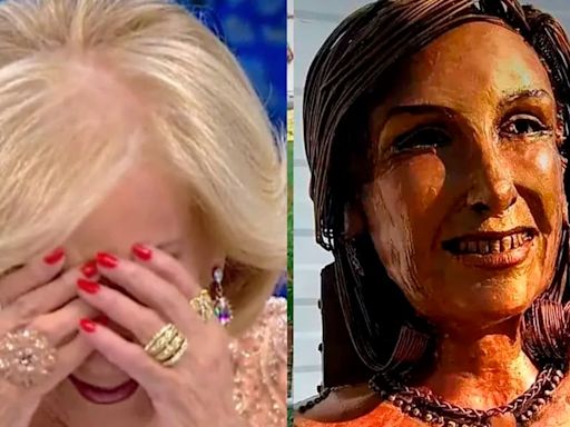 Reinstalaron la estatua de Mirtha Legrand y la diva no quiere saber nada: “¡Es fea y yo no soy esa!”