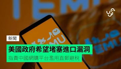 美國政府希望堵塞進口漏洞 指責中國網購平台濫用直郵避稅